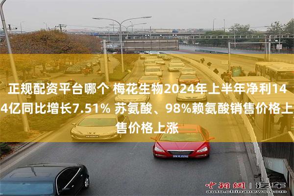 正规配资平台哪个 梅花生物2024年上半年净利14.74亿同比增长7.51% 苏氨酸、98%赖氨酸销售价格上涨